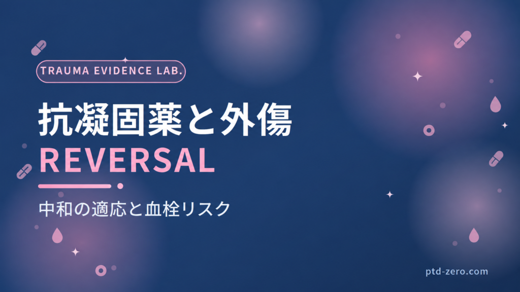抗凝固薬と外傷：中和の適応と血栓リスク